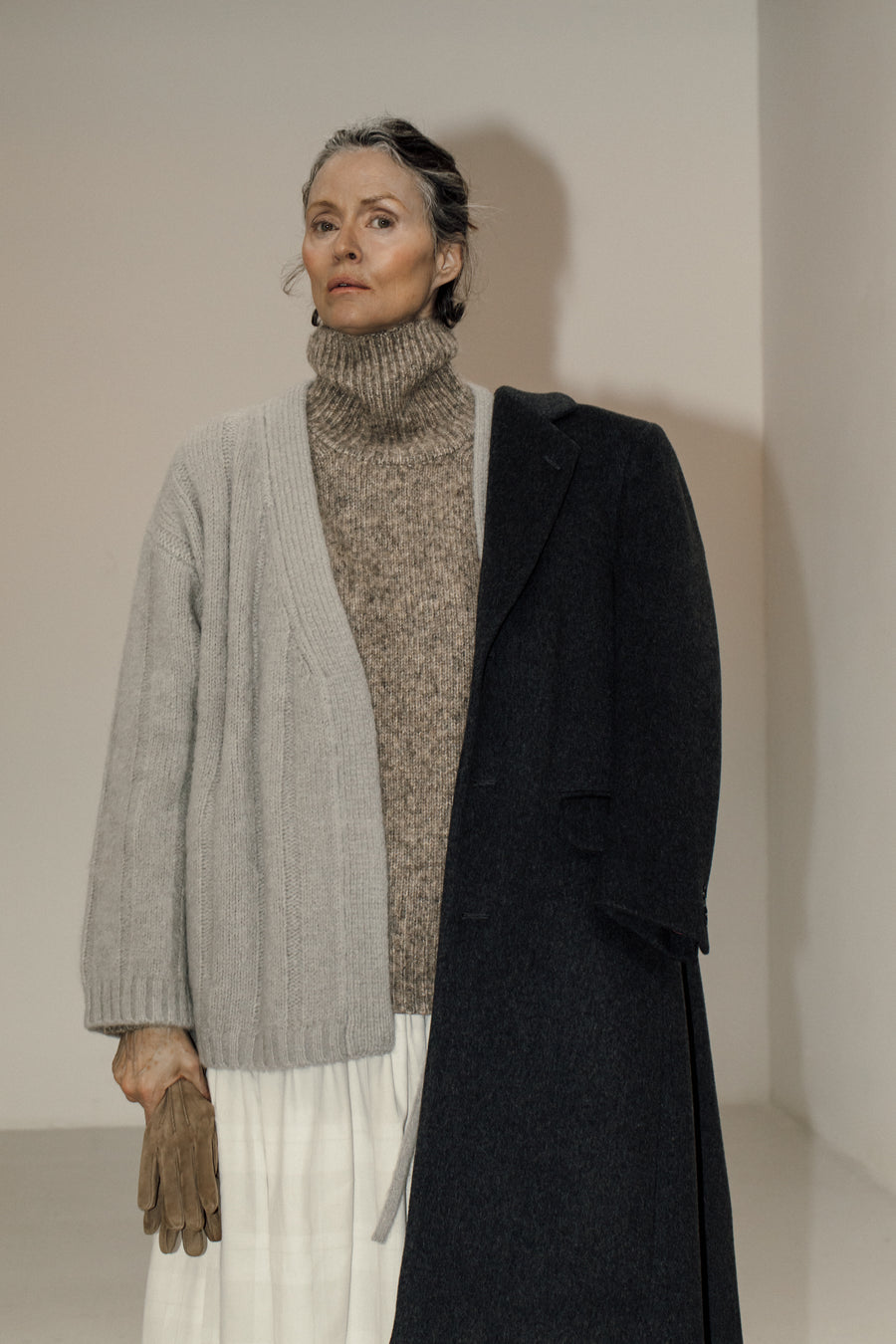 Roan Wrap Cardigan in Fog