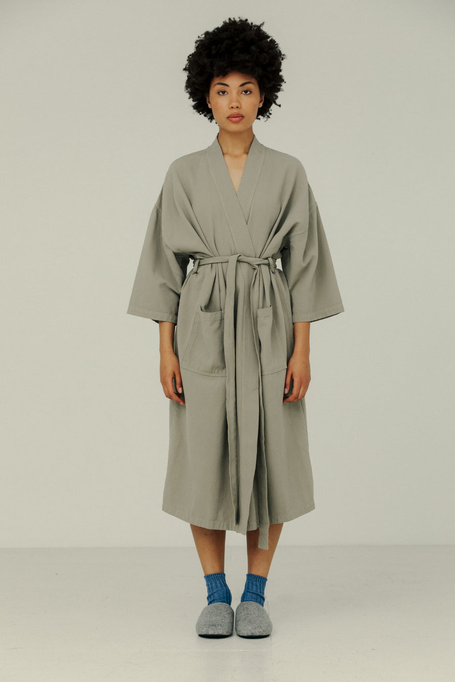 Baja House Robe in Eucalyptus