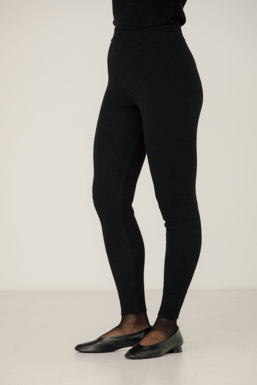 Core Rib Tights in Classic Black