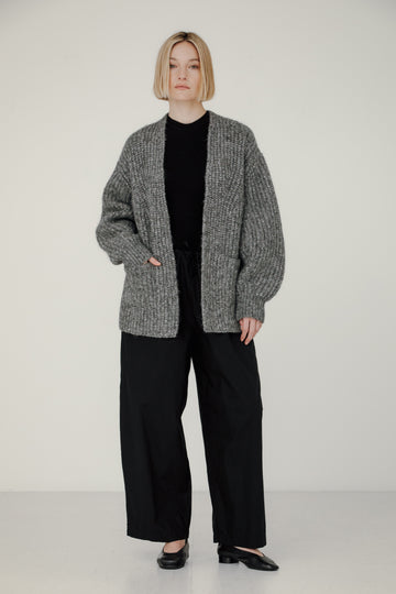 Marine Cardigan in Granite