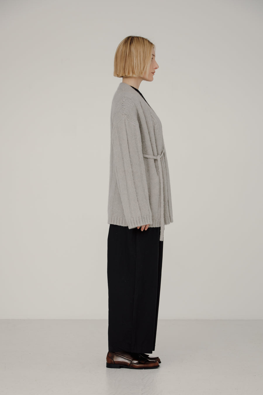 Roan Wrap Cardigan in Fog