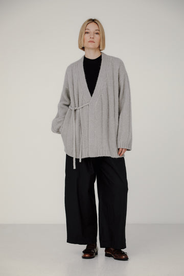 Roan Wrap Cardigan in Fog